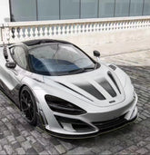 McLaren 720S 2018 2019 2020 2021 2022 2023 & 750S 2023-ON 765LT 2021 2022 with Aftermarket Parts - Man Style Front Bumper & Lip Pre-preg Carbon Fiber / FRP from Aero Republic